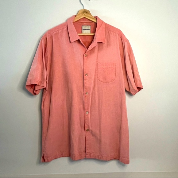 Tommy Bahama Men's‎ 100% Silk Button Up Short Sleeve Camp Shirt Size XL - Picture 1 of 11